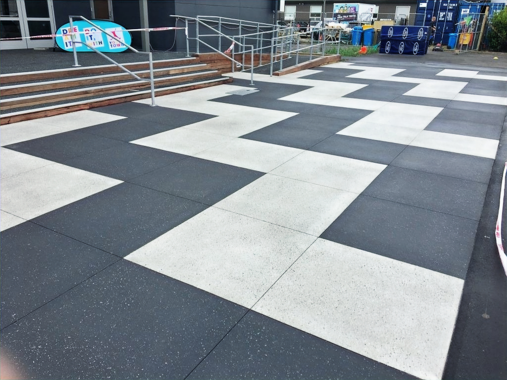 Decorative commercial concrete paving Gold Coast