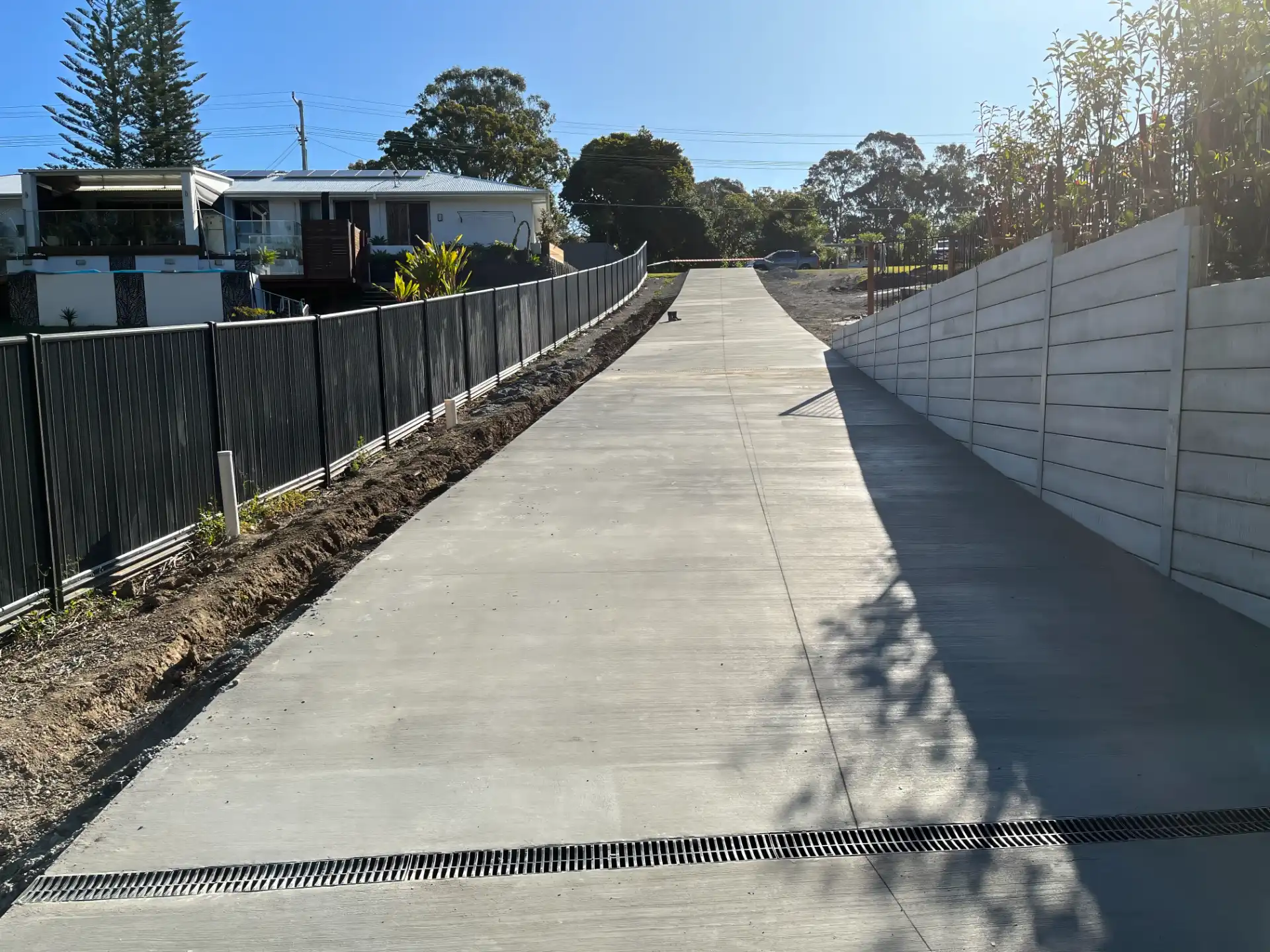 Residential Driveway and Council Crossover Concrete Project in Elanora