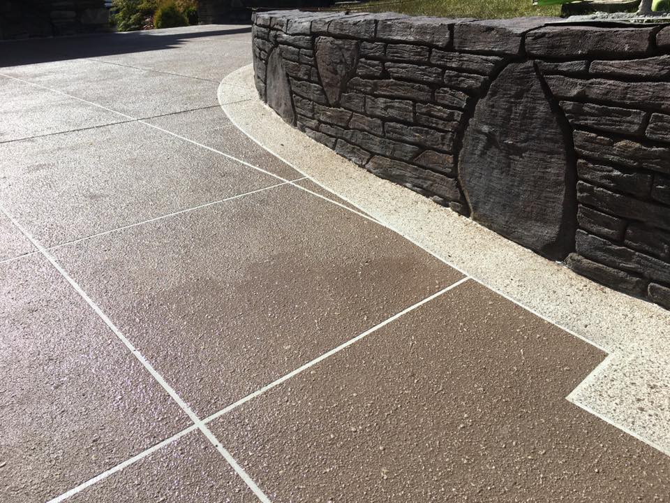 Exposed aggregate decorative pathway Gold Coast
